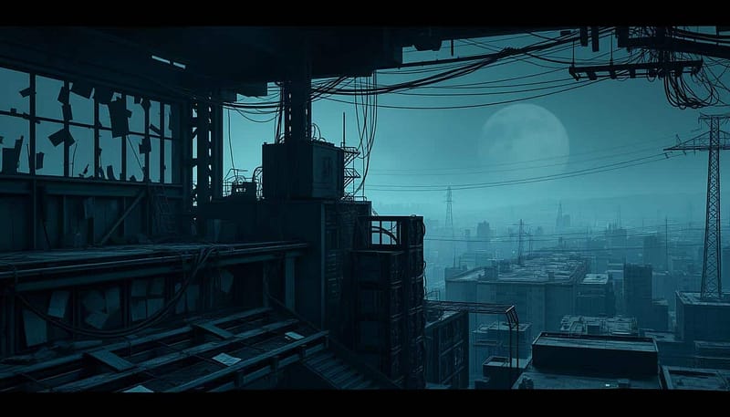 A dimly lit, gritty industrial landscape with crumbling infrastructure and neglected facilities. In the foreground, a dilapidated esports arena with broken windows and rusting metal. The middle ground features a tangle of outdated cables, outdated server racks, and malfunctioning equipment, symbolizing the technological gaps. In the background, a bleak cityscape with abandoned buildings, power lines, and a hazy, polluted sky, conveying a sense of stagnation and lack of investment. The scene is bathed in a somber, blue-tinted lighting, creating a melancholic atmosphere that reflects the challenges facing the esports industry's growth. A dimly lit, gritty industrial landscape with crumbling infrastructure and neglected facilities. In the foreground, a dilapidated esports arena with broken windows and rusting metal. The middle ground features a tangle of outdated cables, outdated server racks, and malfunctioning equipment, symbolizing the technological gaps. In the background, a bleak cityscape with abandoned buildings, power lines, and a hazy, polluted sky, conveying a sense of stagnation and lack of investment. The scene is bathed in a somber, blue-tinted lighting, creating a melancholic atmosphere that reflects the challenges facing the esports industry's growth.