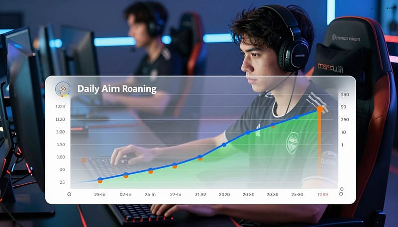 A structured daily aim training routine visualized as a progress chart A structured daily aim training routine visualized as a progress chart
